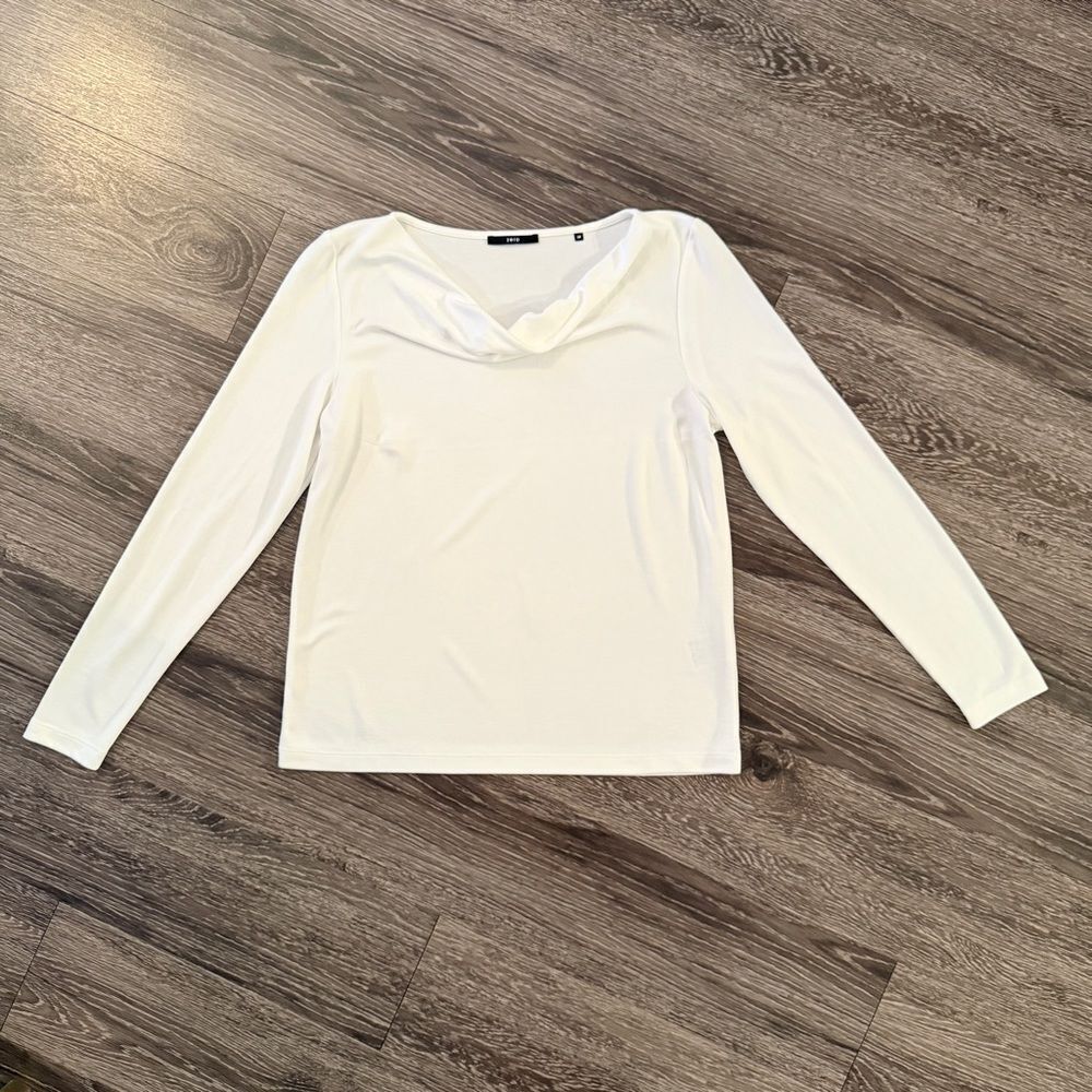 Zero Cowl Neck Long Sleeve Top